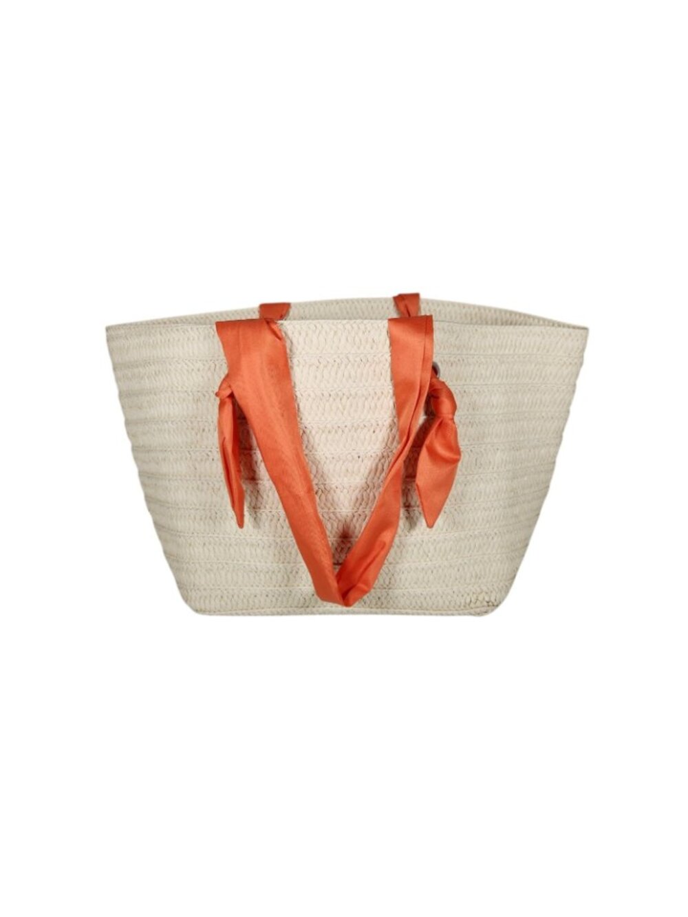 Natural Woven Straw Tote Bag Lot Of 2 Fabric Double Handle Boho Purse Handbags - Picture 2 of 14